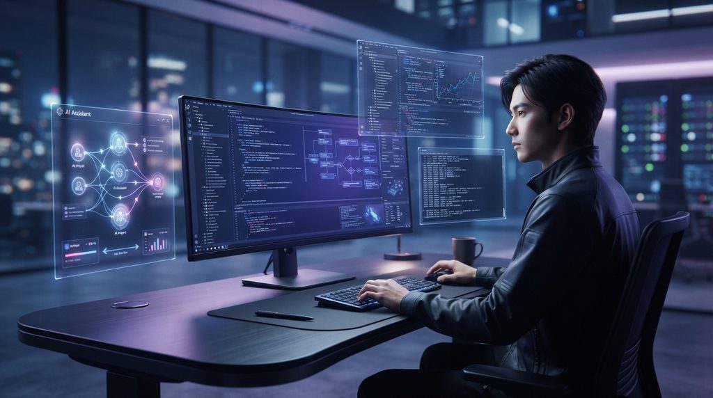 AI coding agent assisting a developer with software development